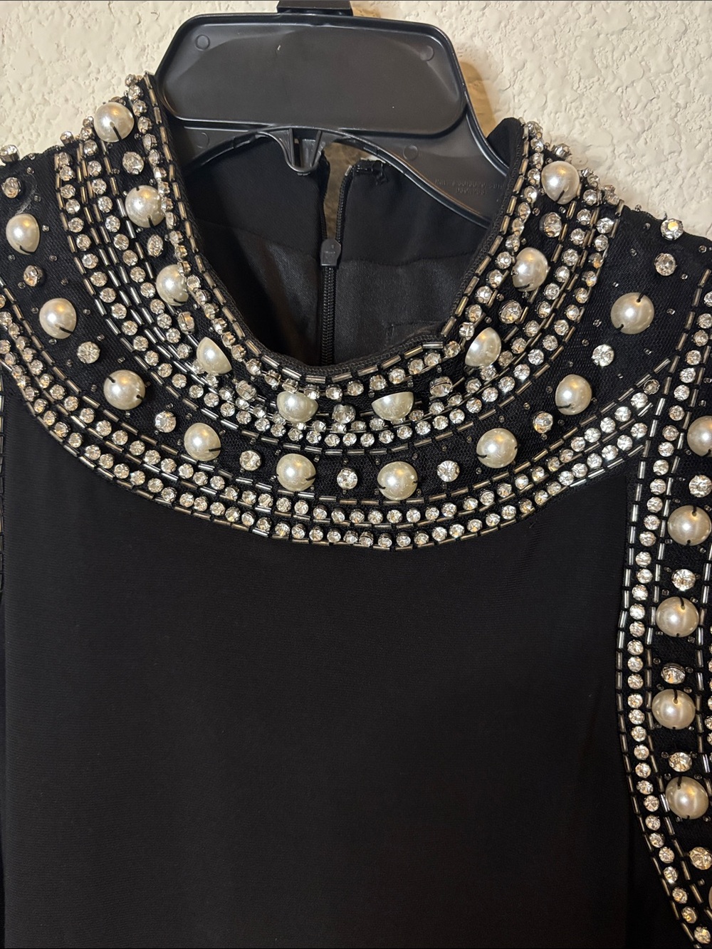 MSK Black Beaded High-Neck Sleeveless Dress - Picture 4 of 8